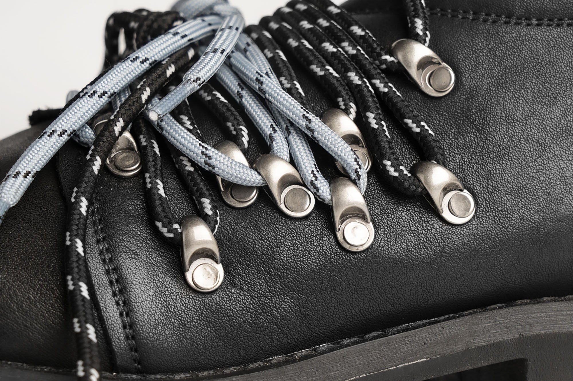 REWRITE Contrast Rope-Laced Leather Derby Shoes