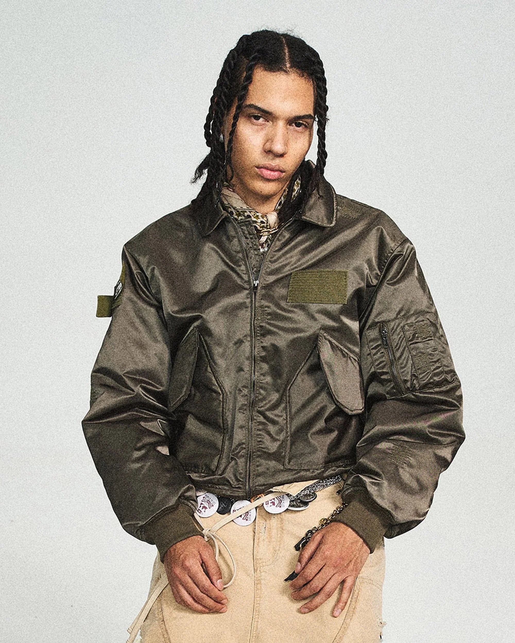 STEEPC Camo MA2 Multi-Pocket Patchwork Reversible Jacket