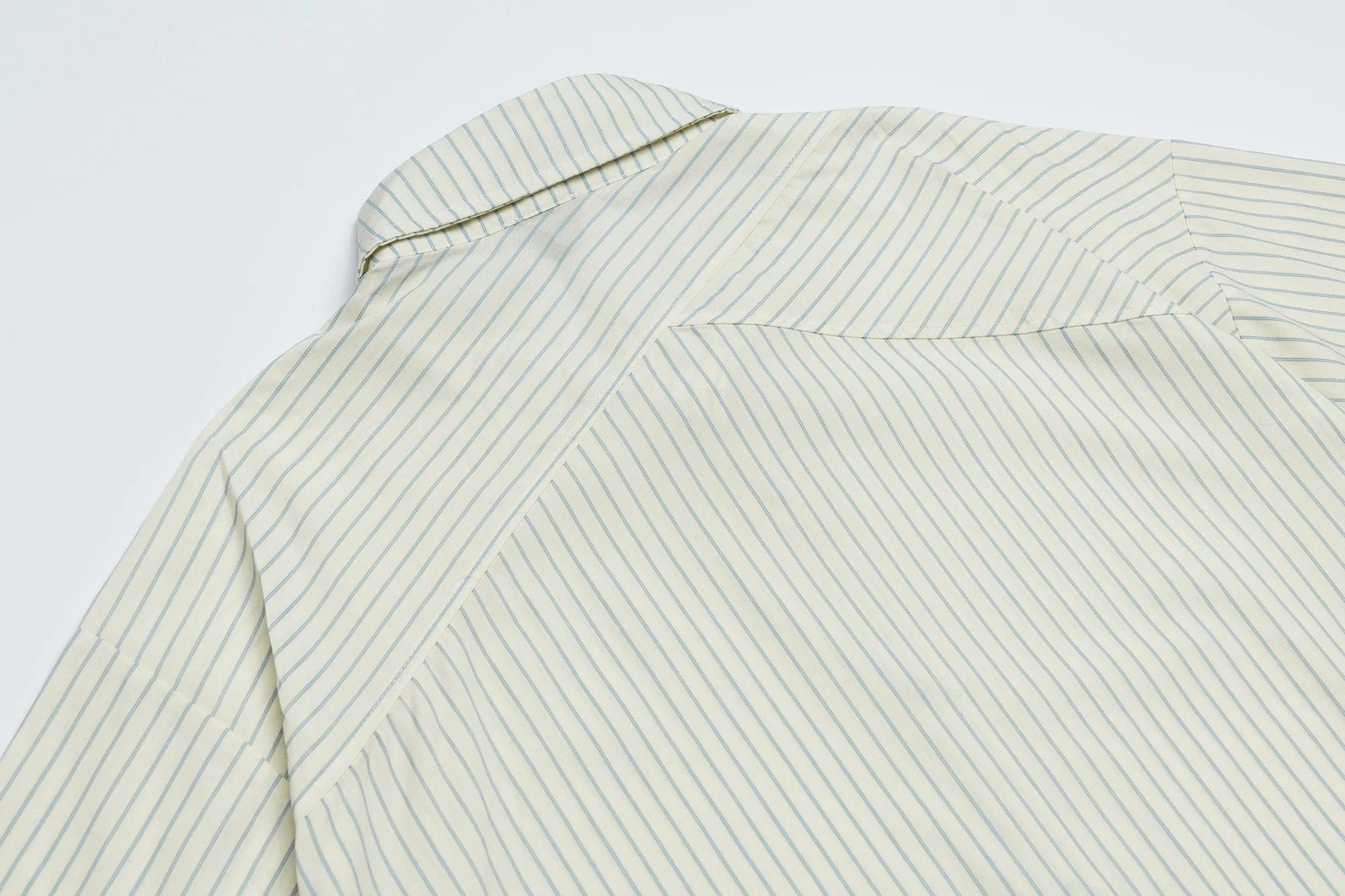 OVDY Pinstriped Cross Paneled Back Half Shirt