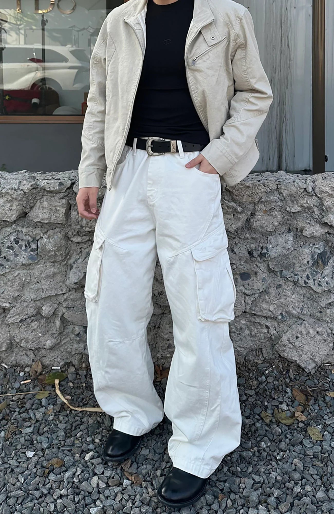 CATSSTAC Utility Raw Denim Cargo Pants