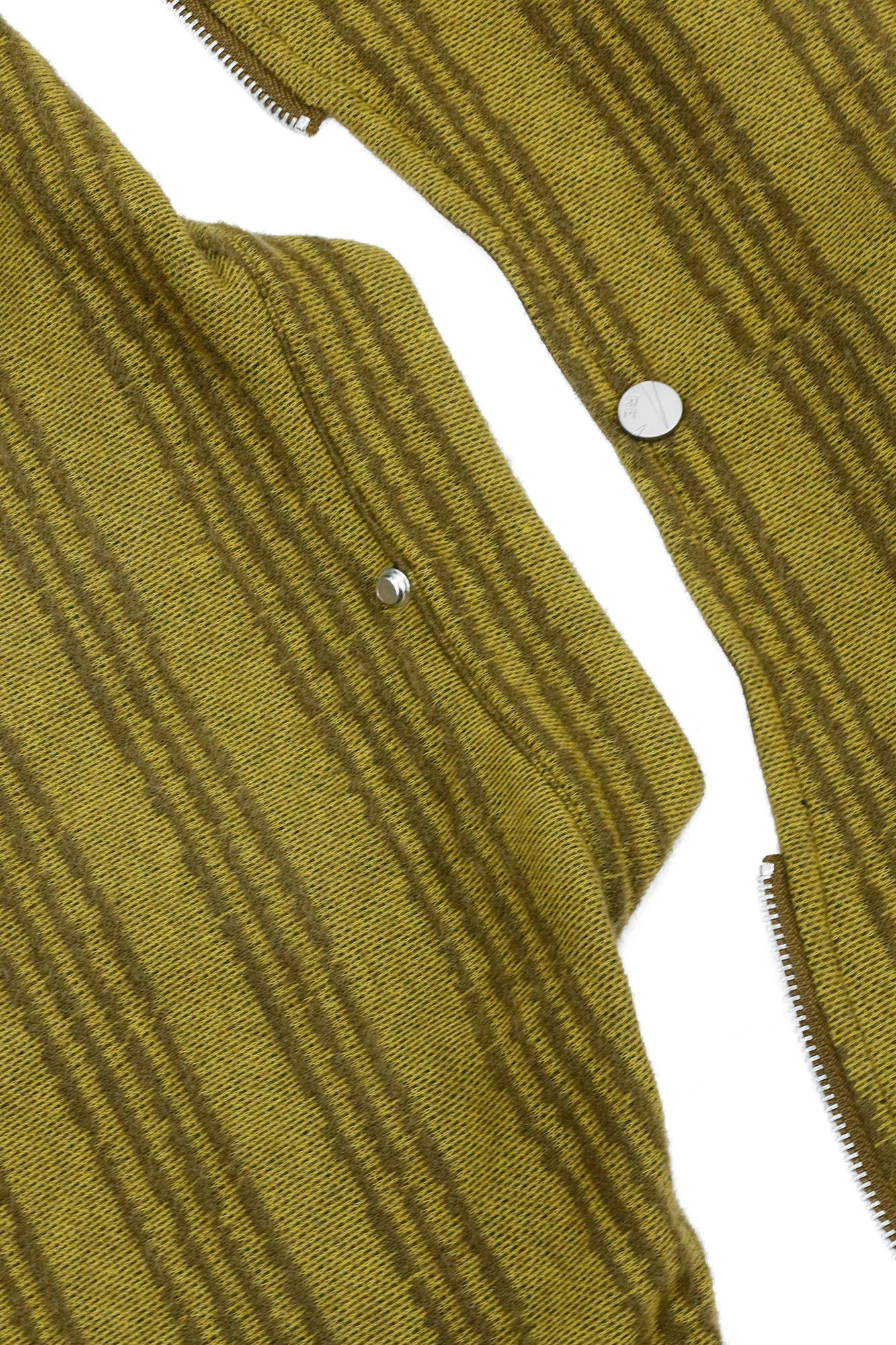 RELABEL Striped Asym Half-Zip Knit Hoodie