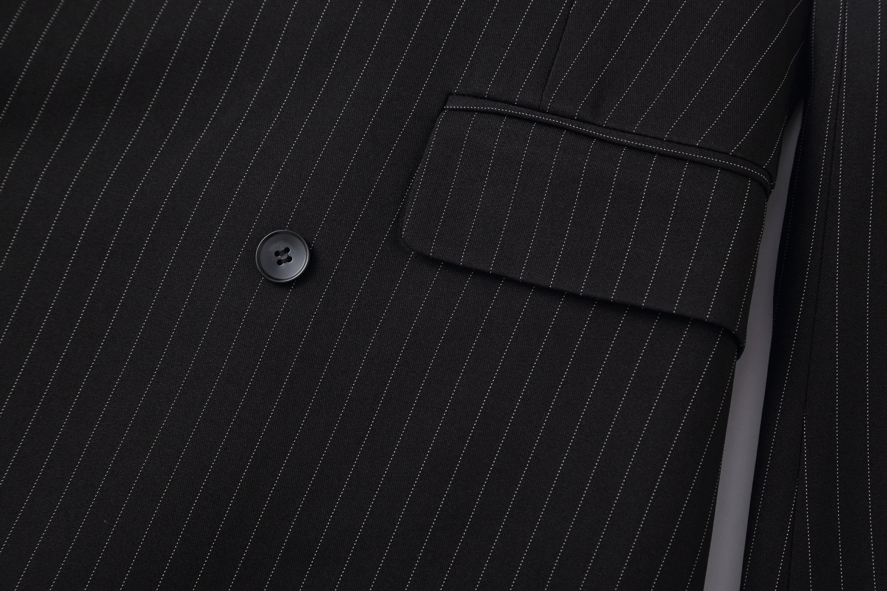 CLP Striped Cinched Waist Sculpted Blazer