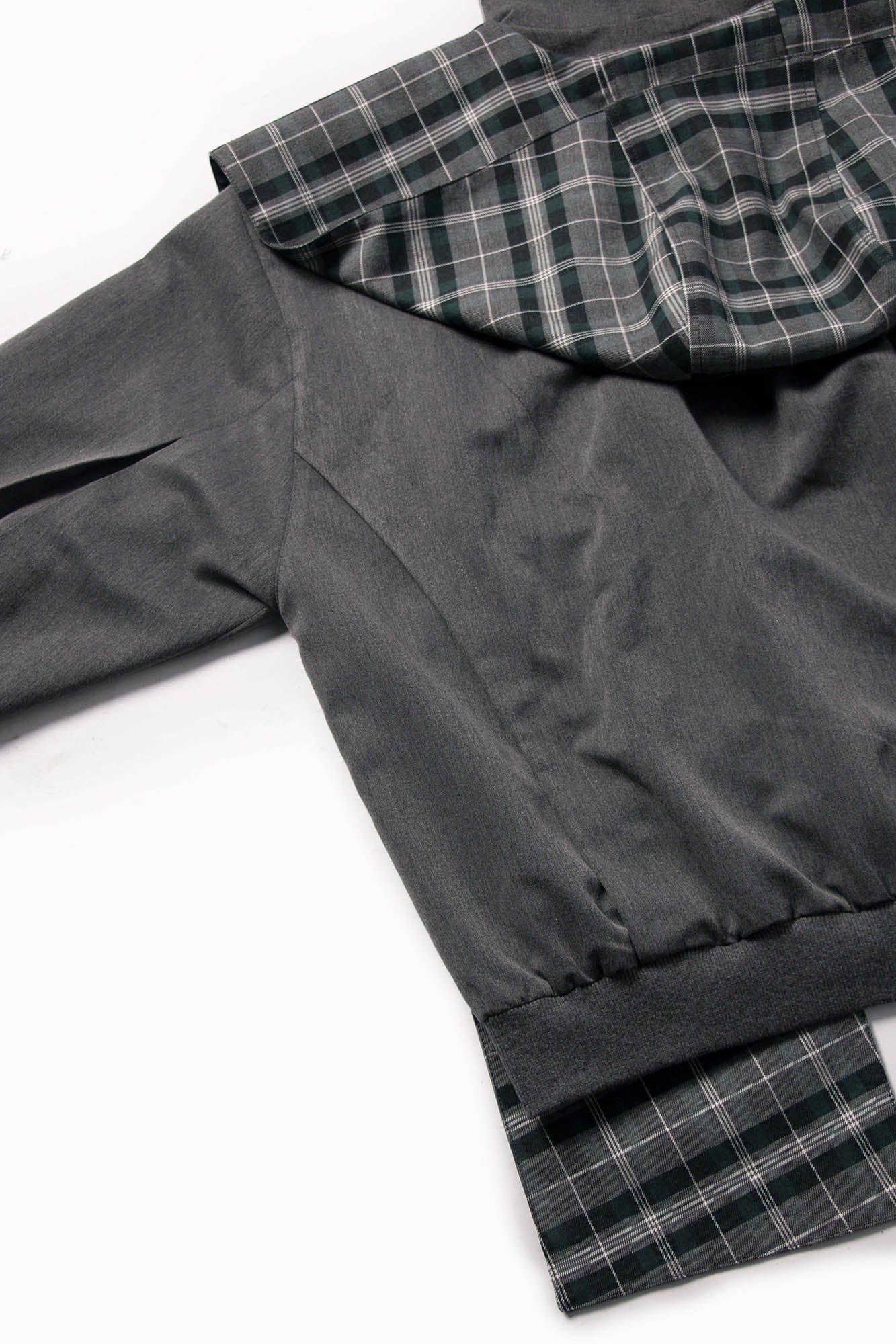 RELABEL Detachable Plaid Hooded Jacket