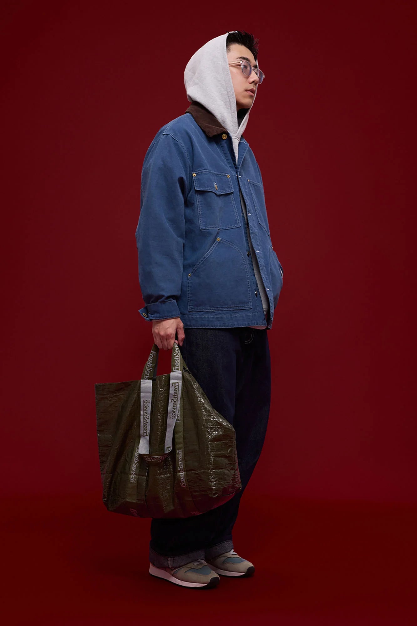 BANANA CLUB Contrast Collar Stitch Utility Jacket