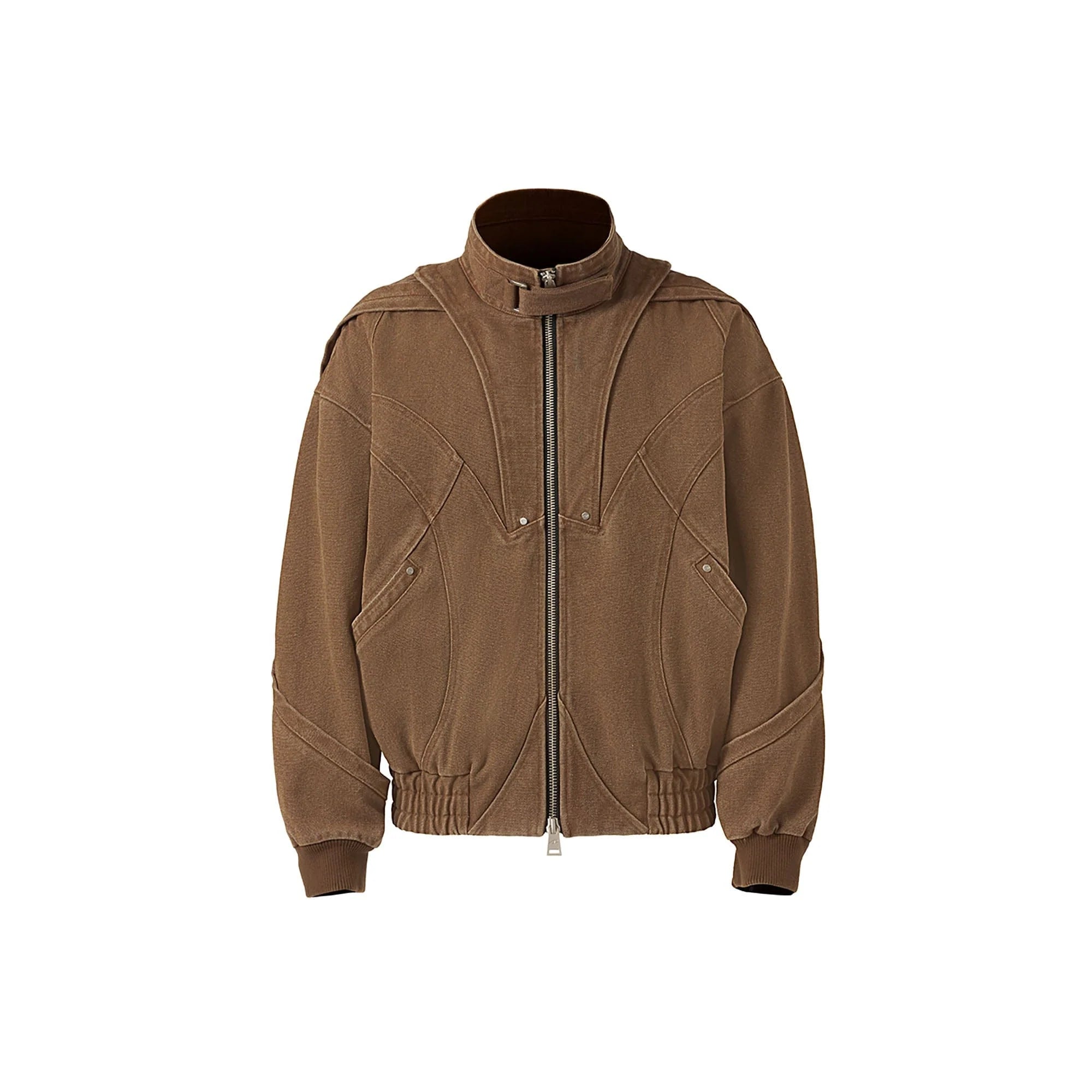 CATSSTAC Deconstructed Faded Wash Dual-Zipper Jacket