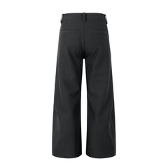OKAYTHXBYE Pleated Shadow-Stripe Oversized Pants