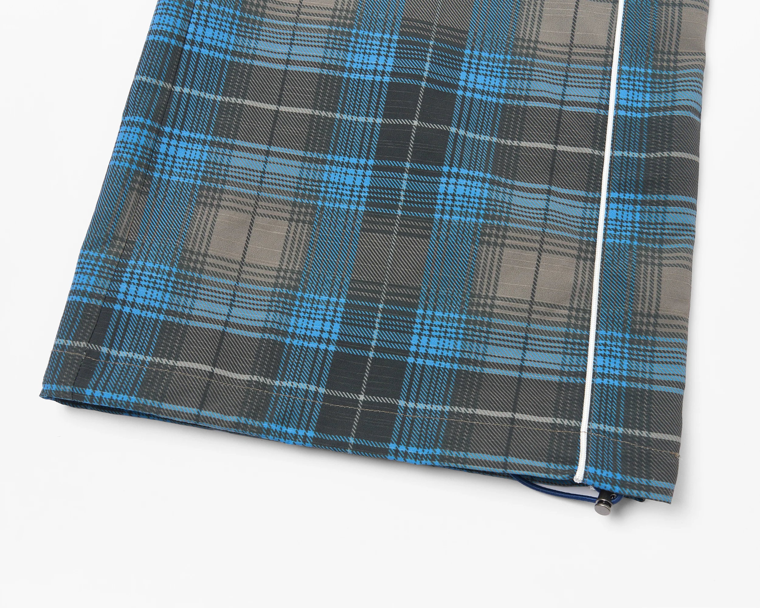 SAVAGEGROWTHWORLD Plaid Double-Waistband Straight-Leg Pants