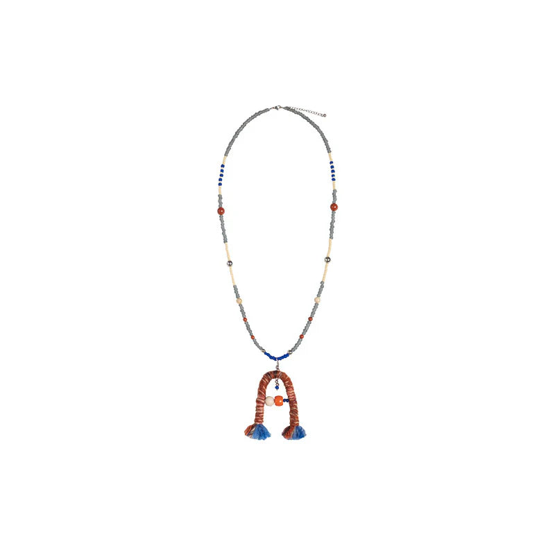 NERHI Tribal Wool Pendant Necklace