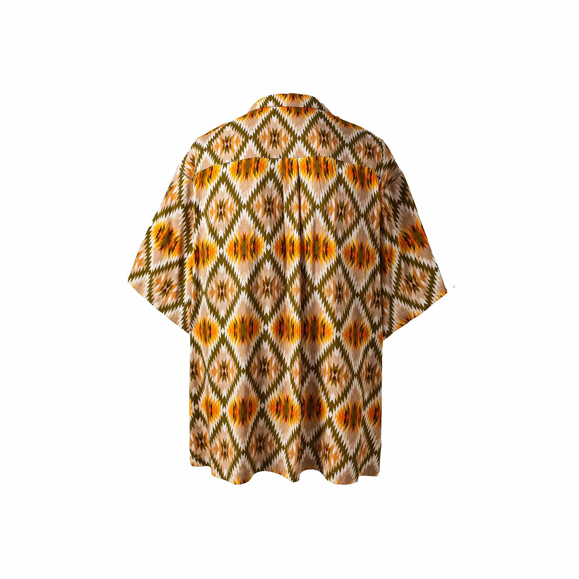 ME DA IGUAL Geometric Full-Print Button-Up Half Shirt