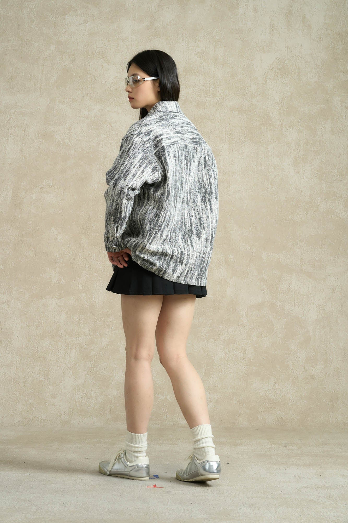 BONELESS Jacquard Button-Up Utility Jacket