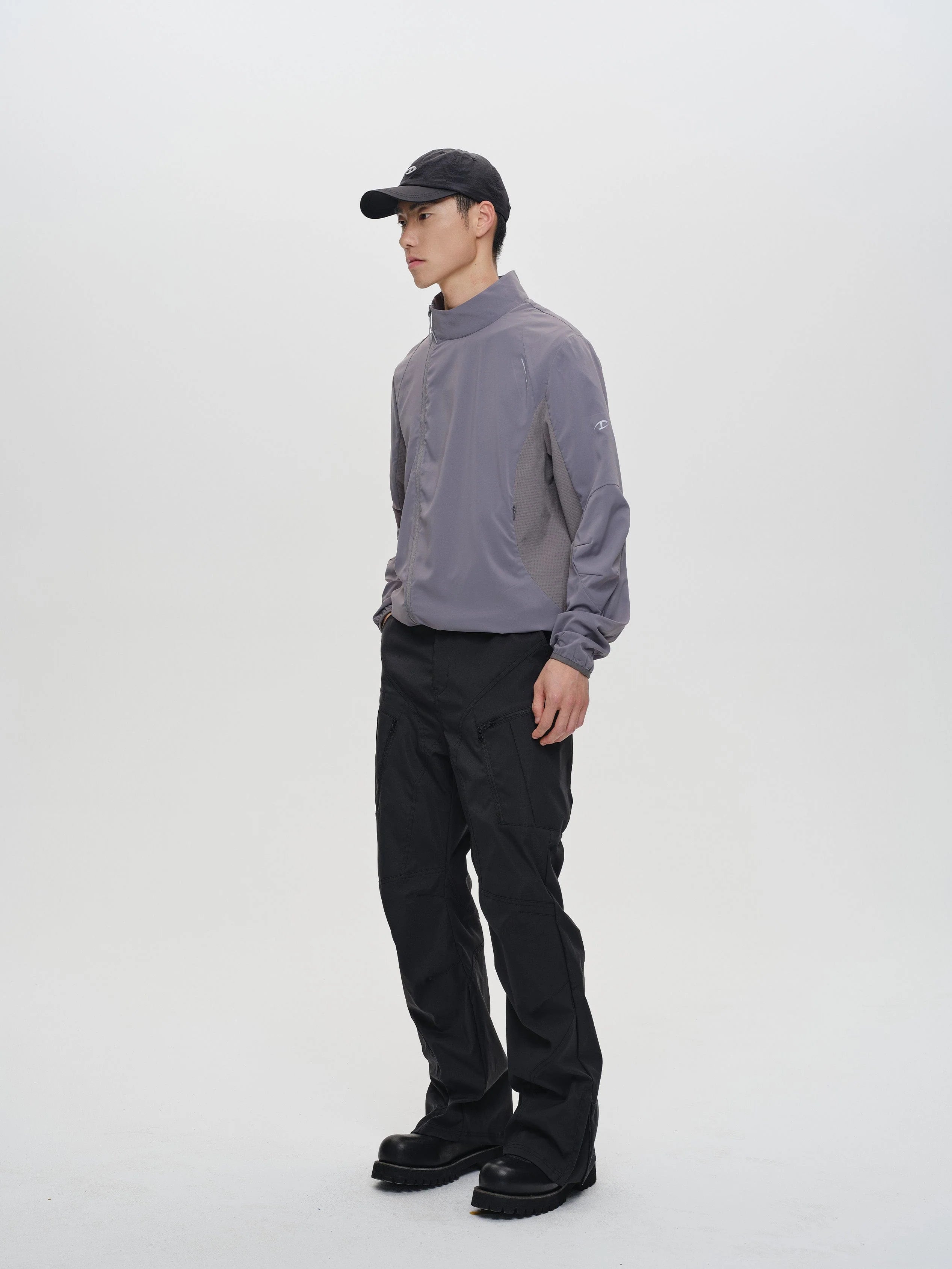 CATSSTAC Tech Paneled Zipper Pockets Elastic Waist Pants