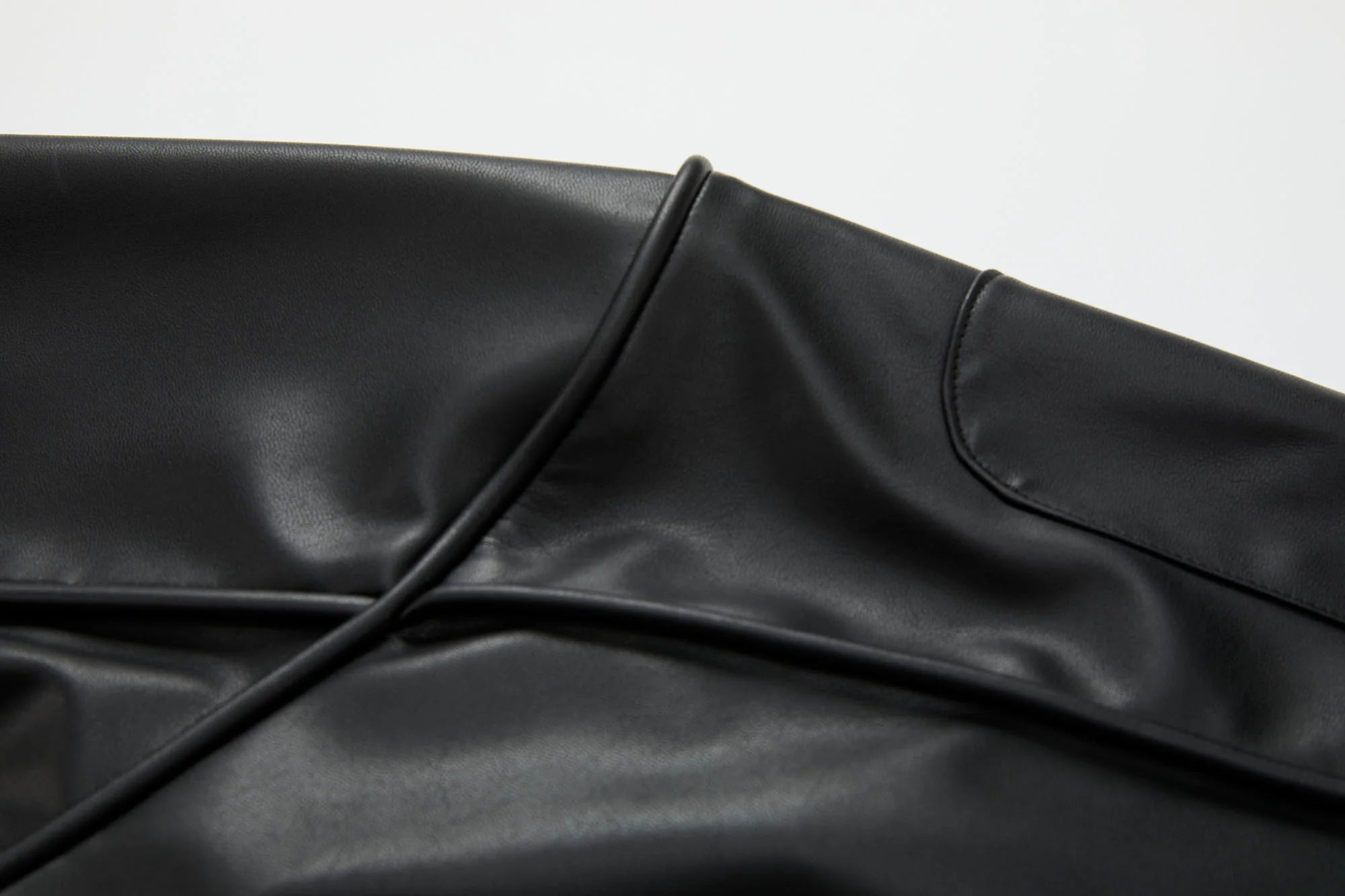 ORGANIC EMOTION Faux Leather Piped Seam Jacket