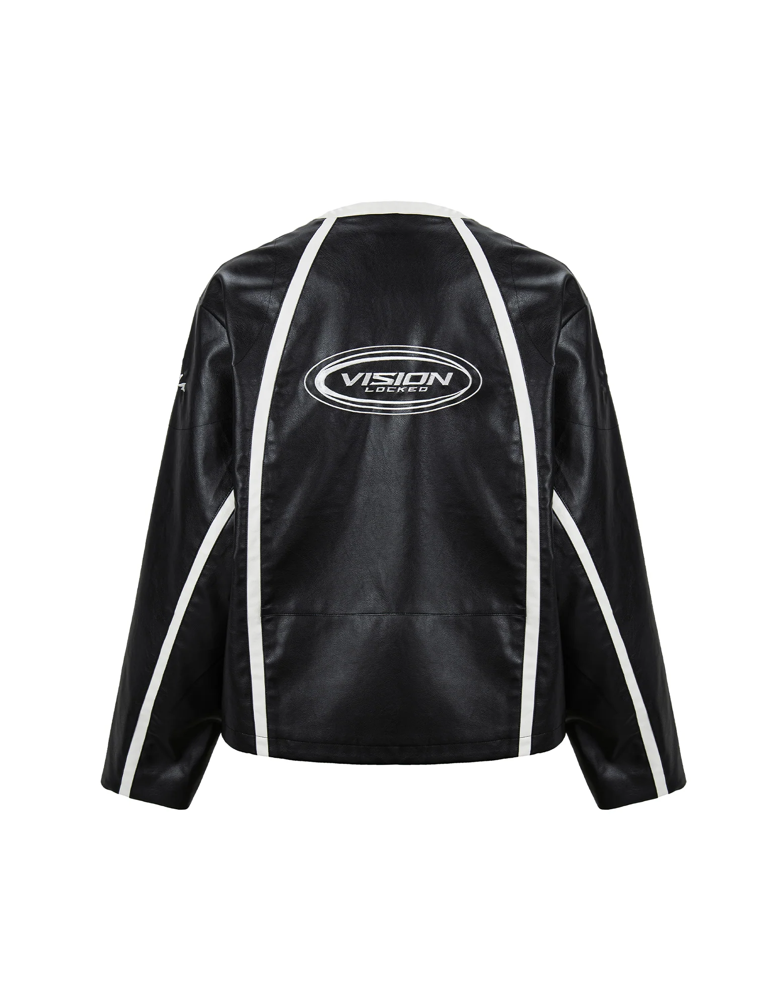F2CE Racing Patch Contrast Panel PU Moto Jacket