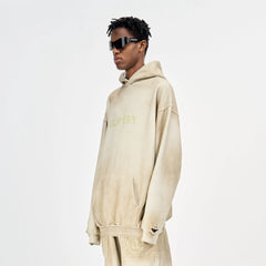 ULIPERY Dirty Fit Distressed Glow Oversized Hoodie