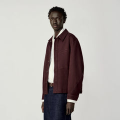 OPICLOTH Washed Patch-Pockets Curved-Cuffs Jacket