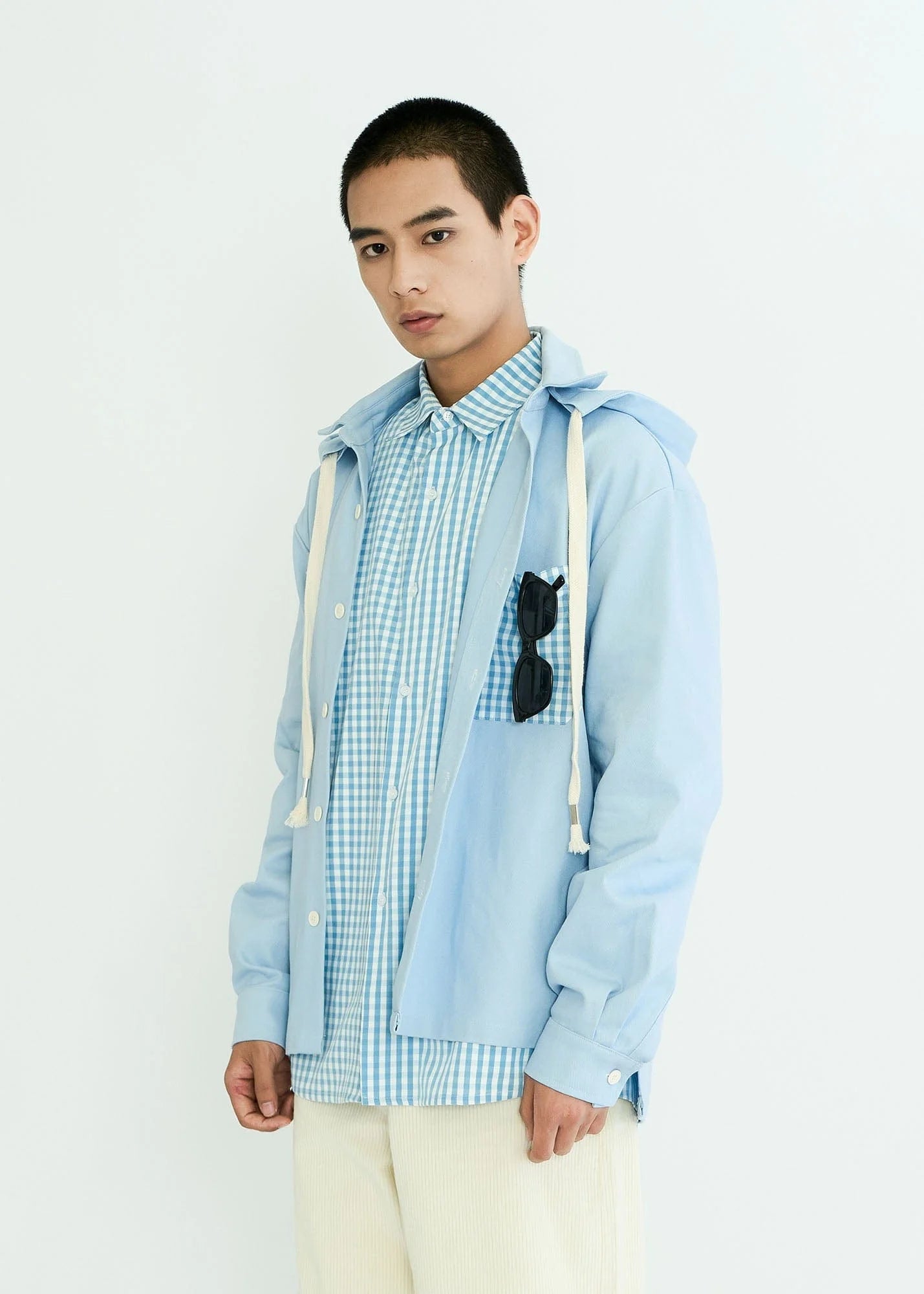WIID Checks Pocket Hooded Shirt