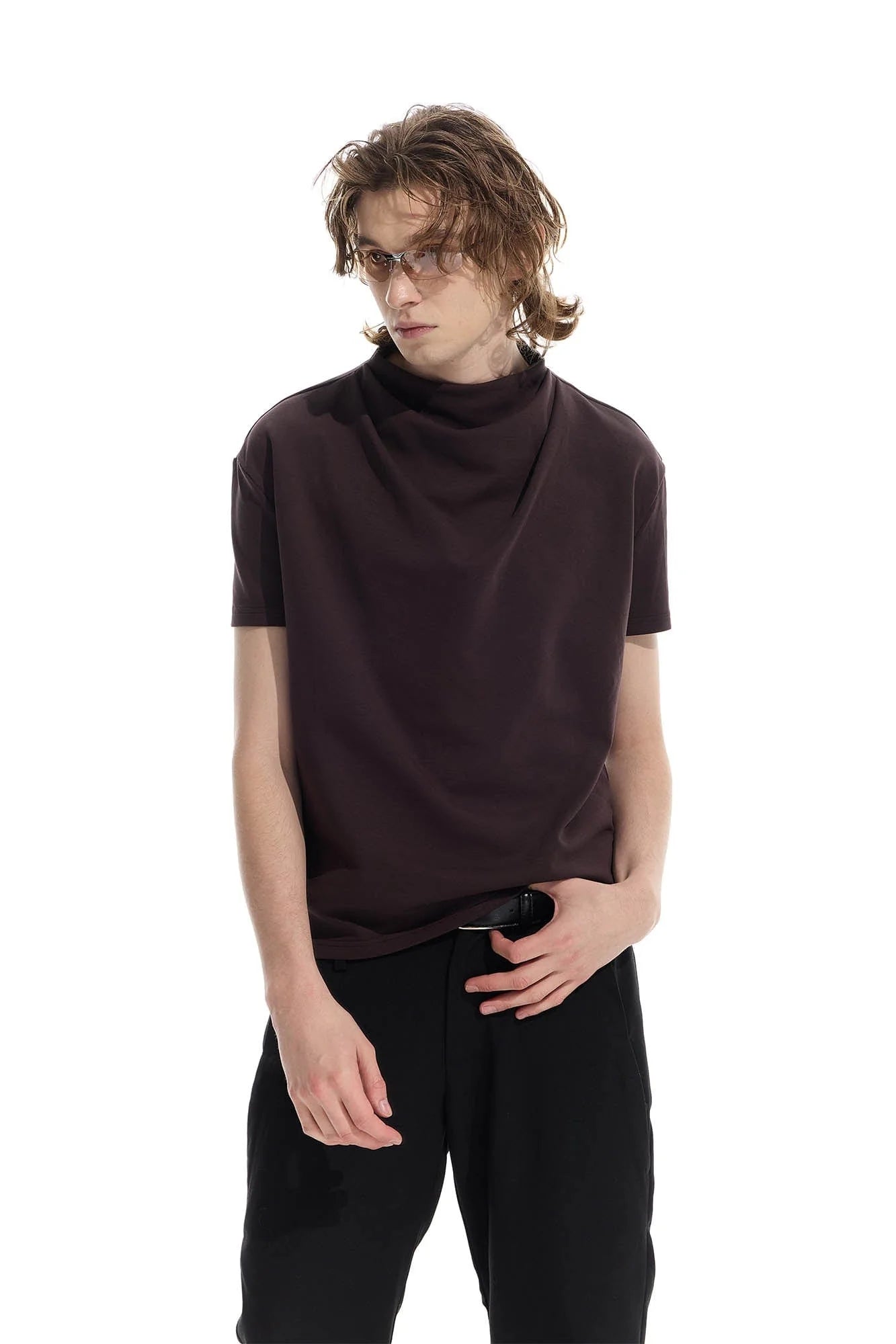 WHISTLEHUNTER Essential Crinkled Mock T-Shirt