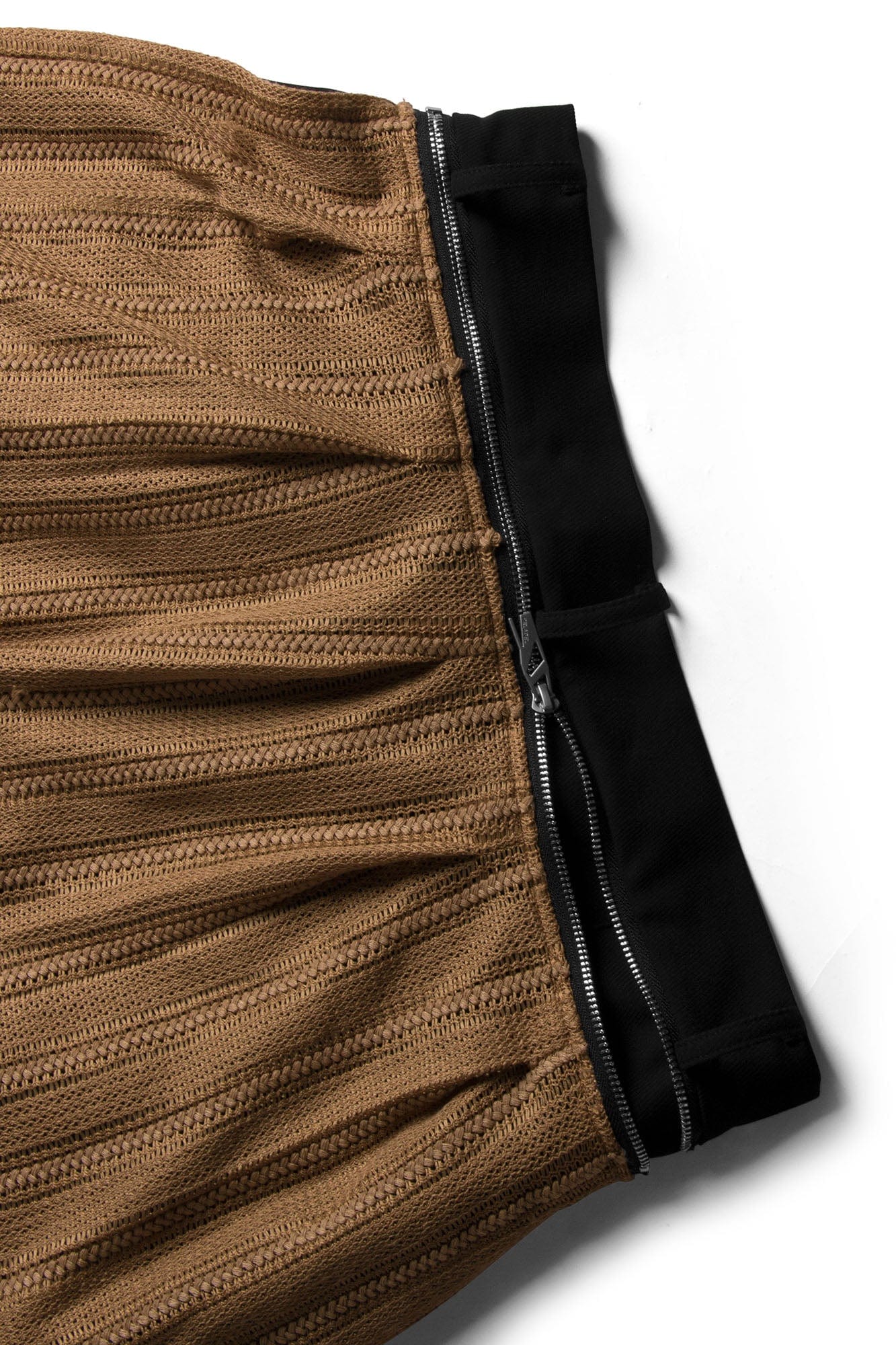 RELABEL Layered Striped Apron Wide-Leg Pants