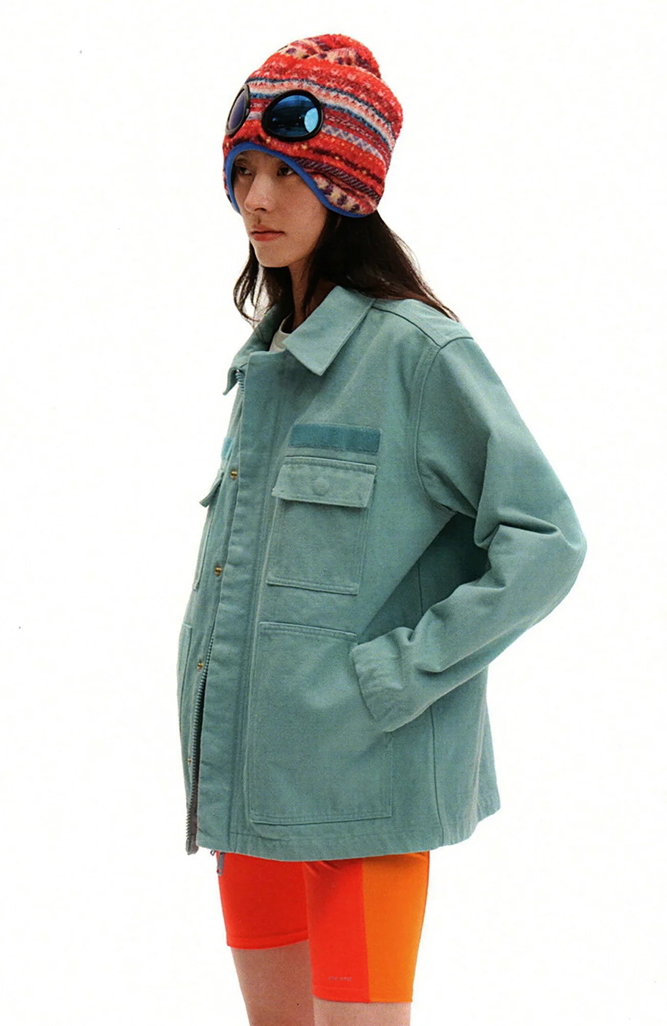 URBAN FOREST Detachable Goggle Earflap Fleece Beanie