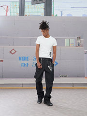 DND4DES Double-Zipper Multi-Pocket Raw Jeans