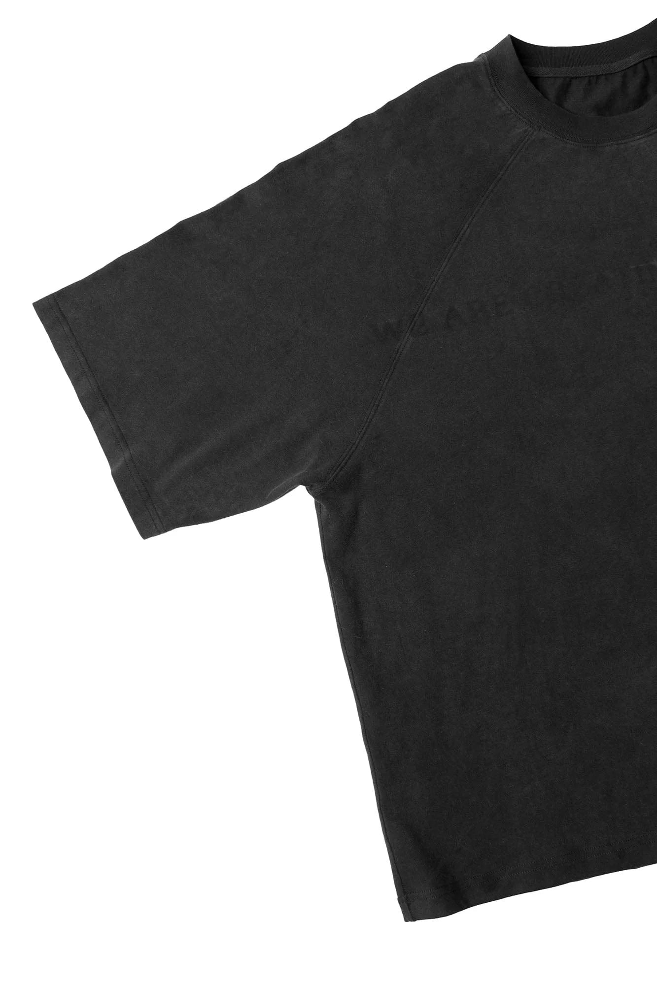 RELABEL Slogan Washed Spliced Raglan T-Shirt