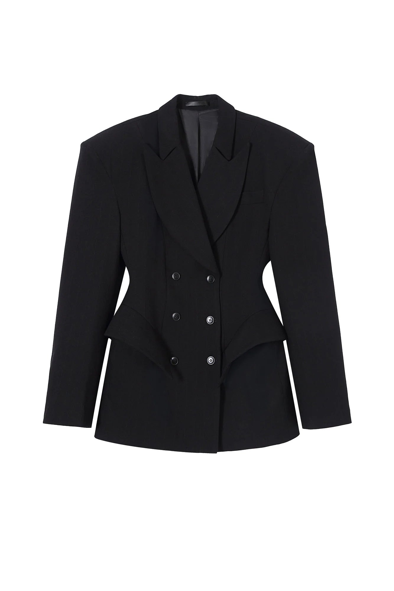 CLP Double-Breasted Cinched-Waist Blazer