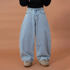 CLP Essential Washed Oversized Curved-Leg Jeans