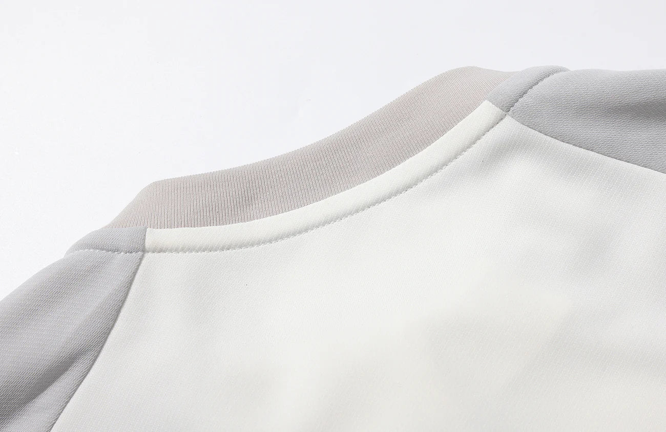 UMAMIISM Quick-Dry Striped Raglan Zip-Up Tee
