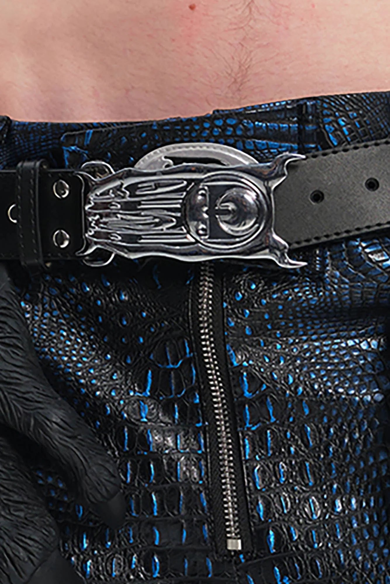 EMBRYO Metal Bone Leather Belt
