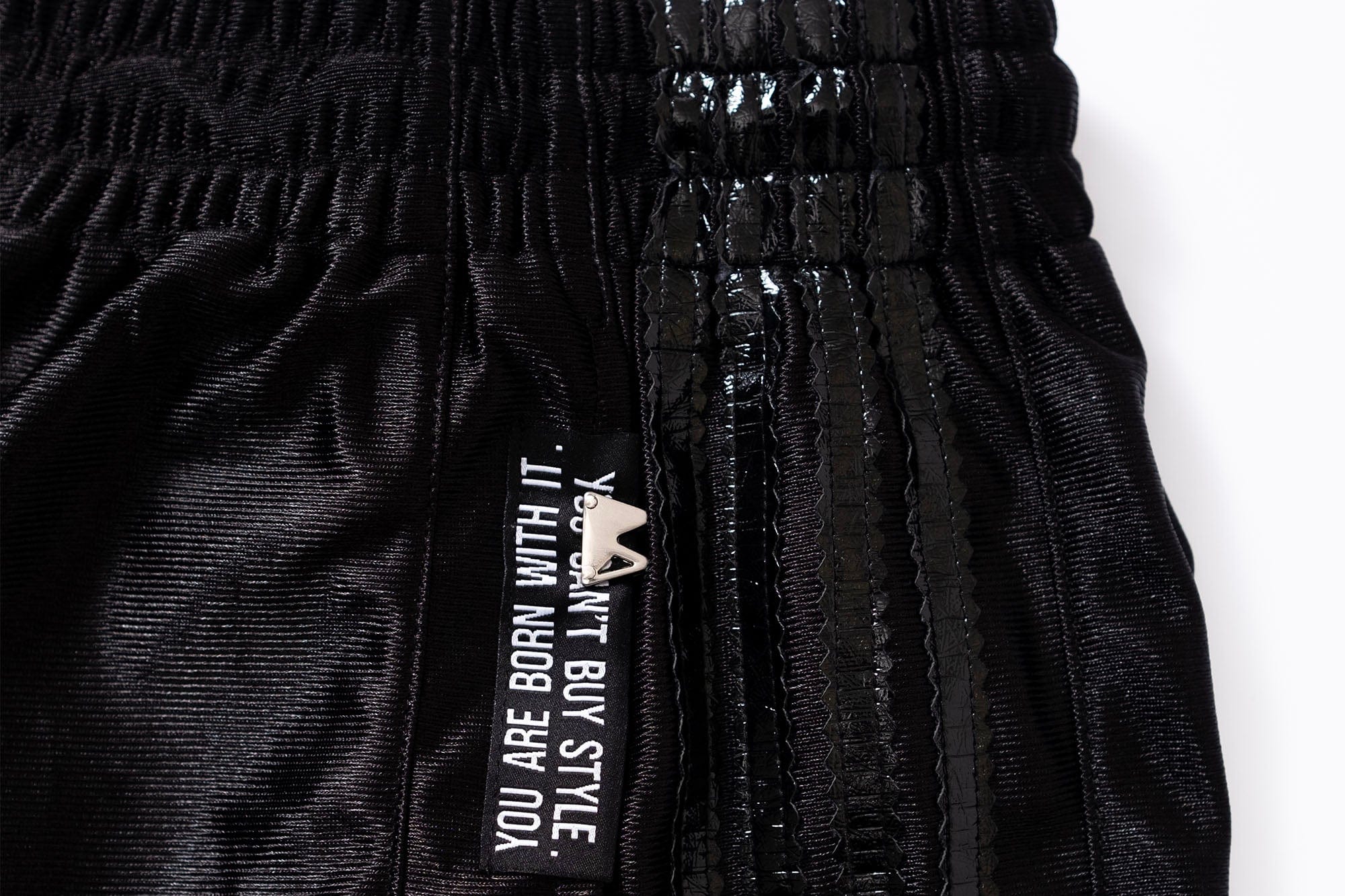 FVVO Layered Mesh Satin Striped Shorts