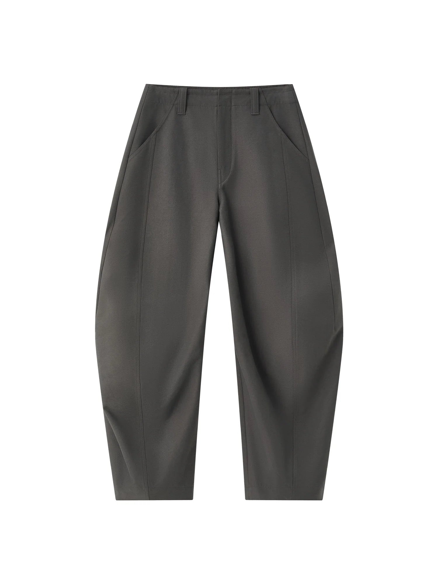 OPICLOTH Retro Curved-Cut Tailored Pants