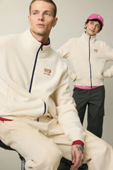 UMAMIISM Waffle Embroidered Fleece-Lined Jacket