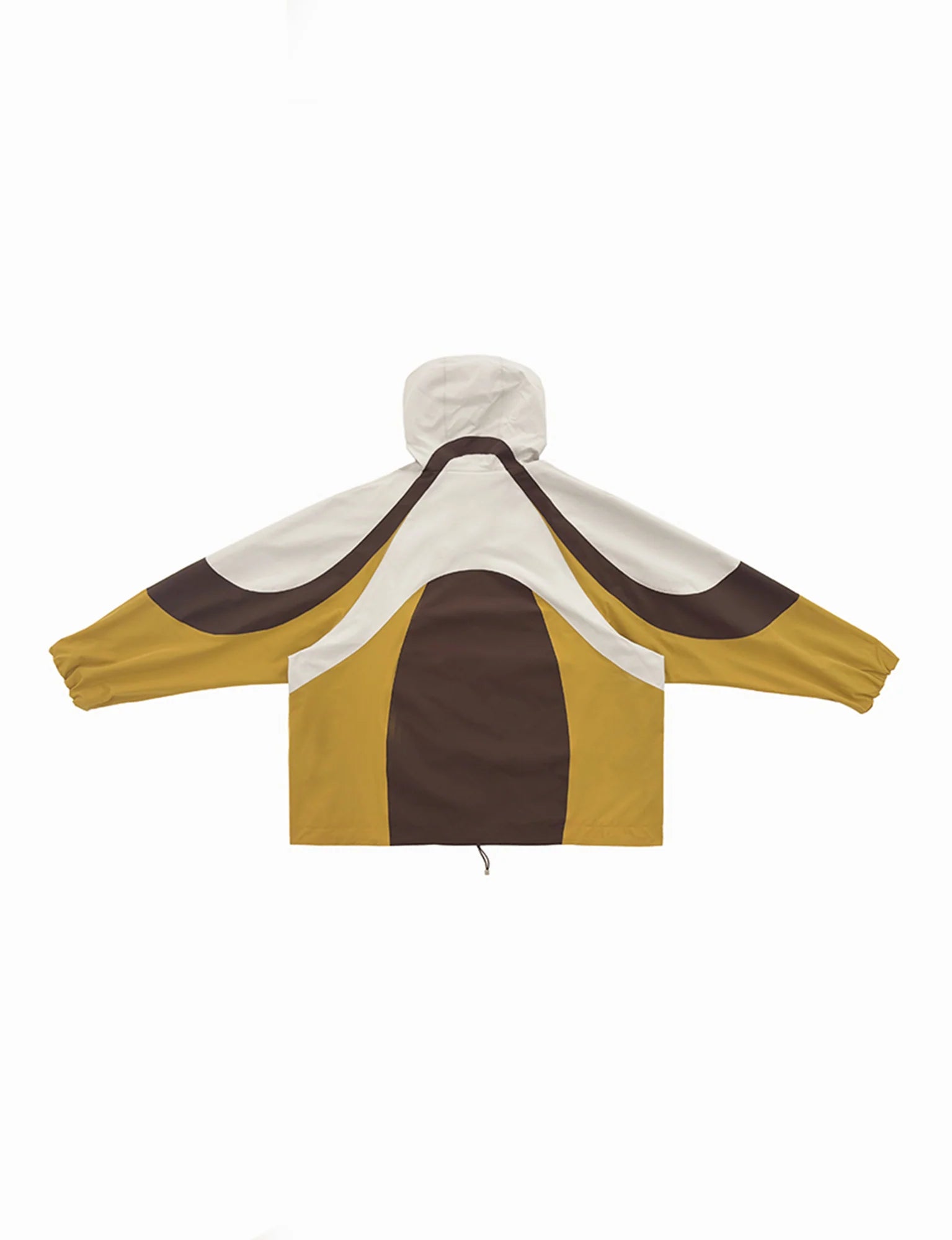 MIICHOUS Contrast Curved Panel Hooded Jacket