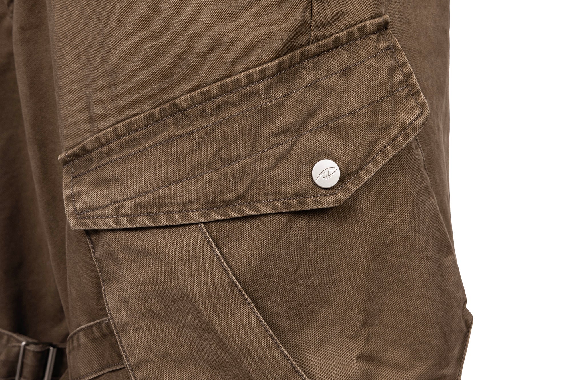 CATSSTAC Multi-Pocket Paneled Strap Cargo Pants