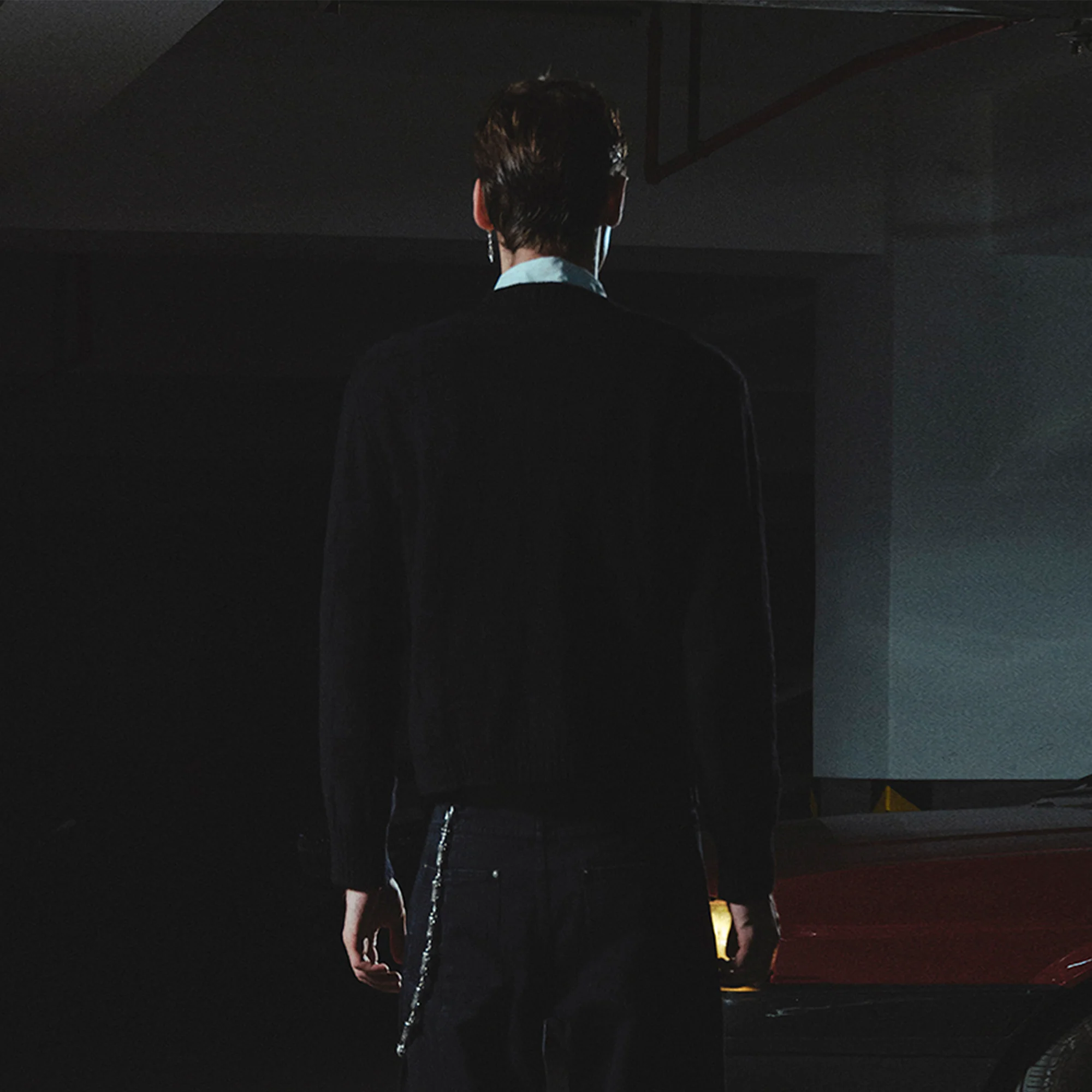 RICHILL Classic Grid Crewneck Cardigan
