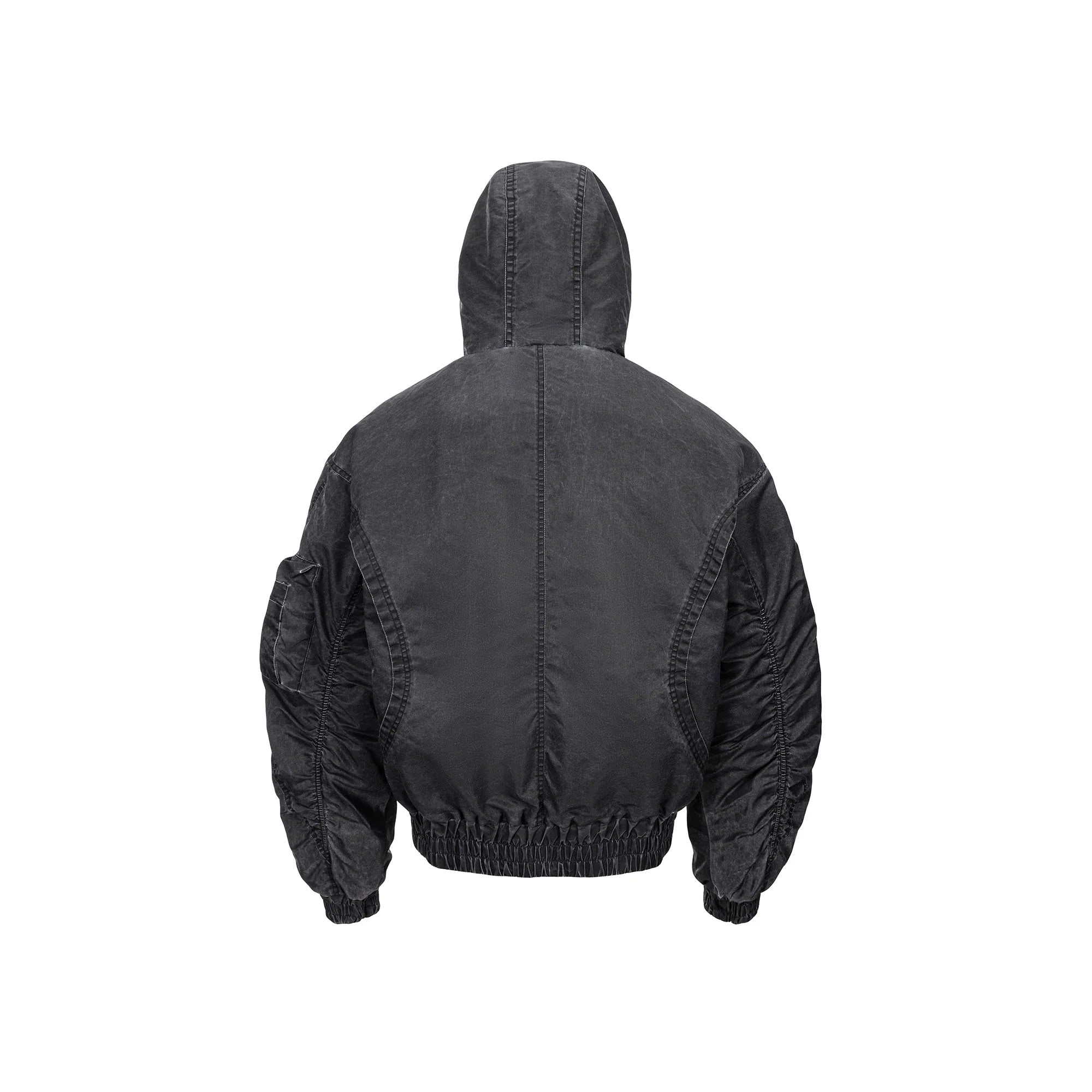 CATSSTAC Washed Nylon Bomber Puffer Jacket