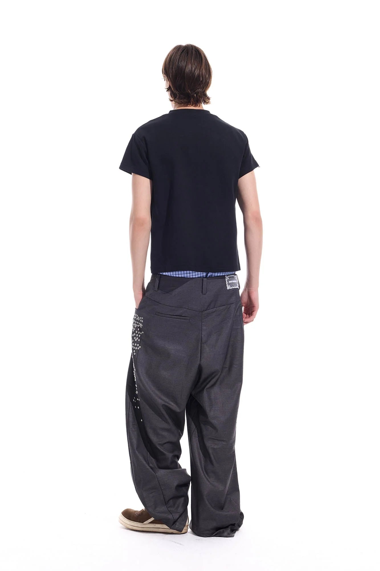 WHISTLEHUNTER Studded-Side Strap Straight-Leg Pants