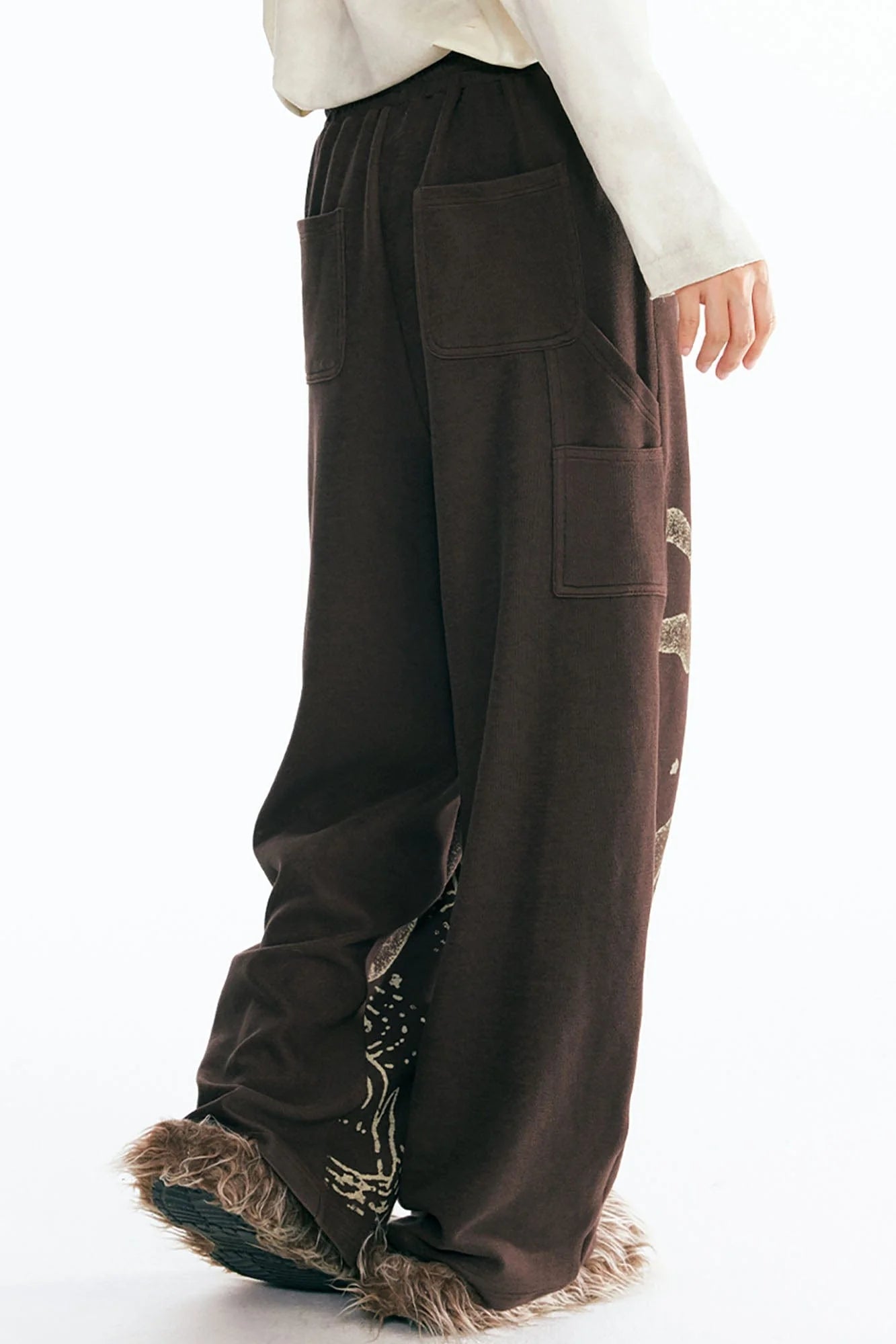 1997 POSTOFFICE Tribal Spiral Beaded Drawstring Sweatpants