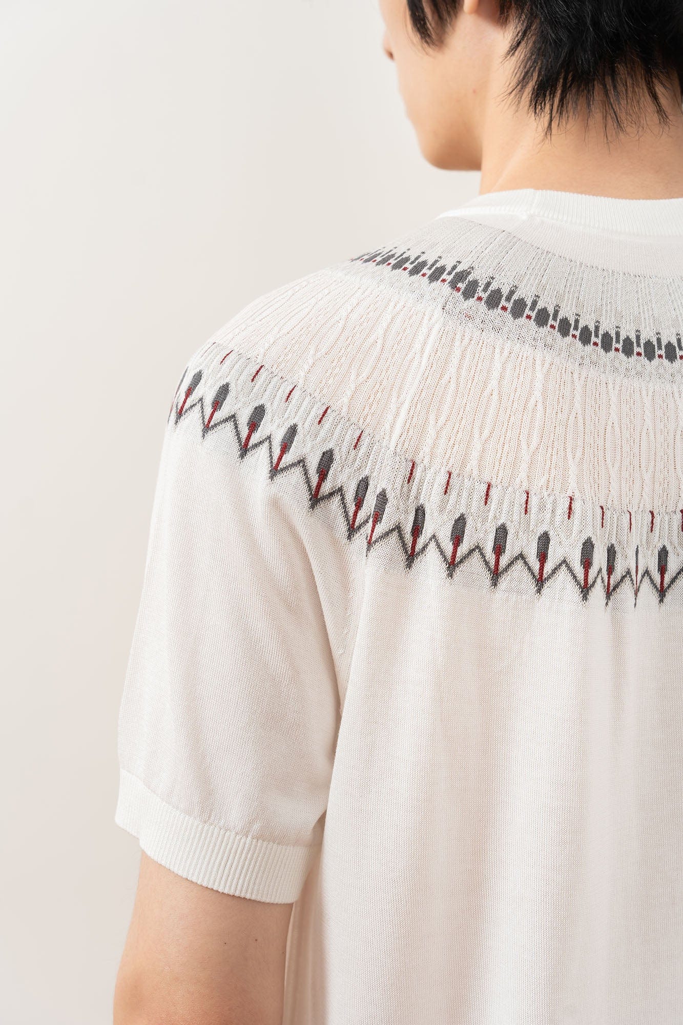 MOITIEDEPETALE Fair Isle Jacquard Tee
