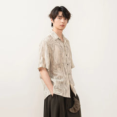 MOITIEDEPETALE Tree Ring Cuban Half Shirt