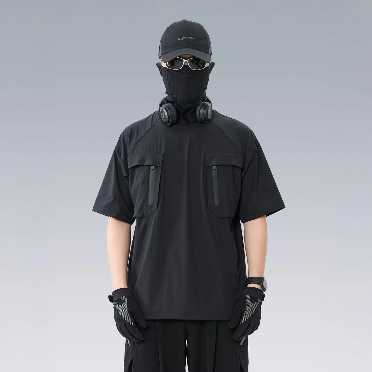 SILENSTORM Tactical Mesh-Back Zip Pocket T-Shirt