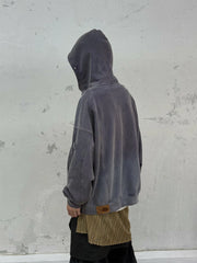 RELABEL Gradient Washed Panel Hooded Jacket Purple