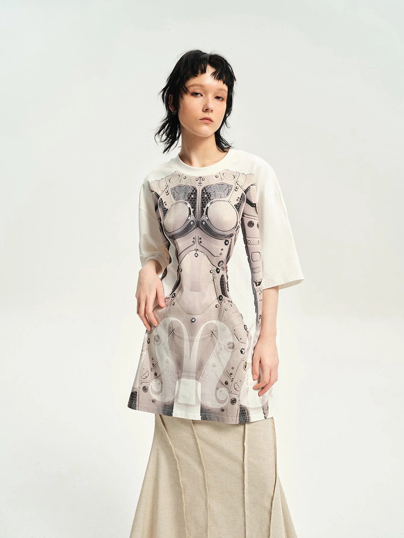 DAMAGE ASIA Ex Machina Graphics Oversized T-Shirt