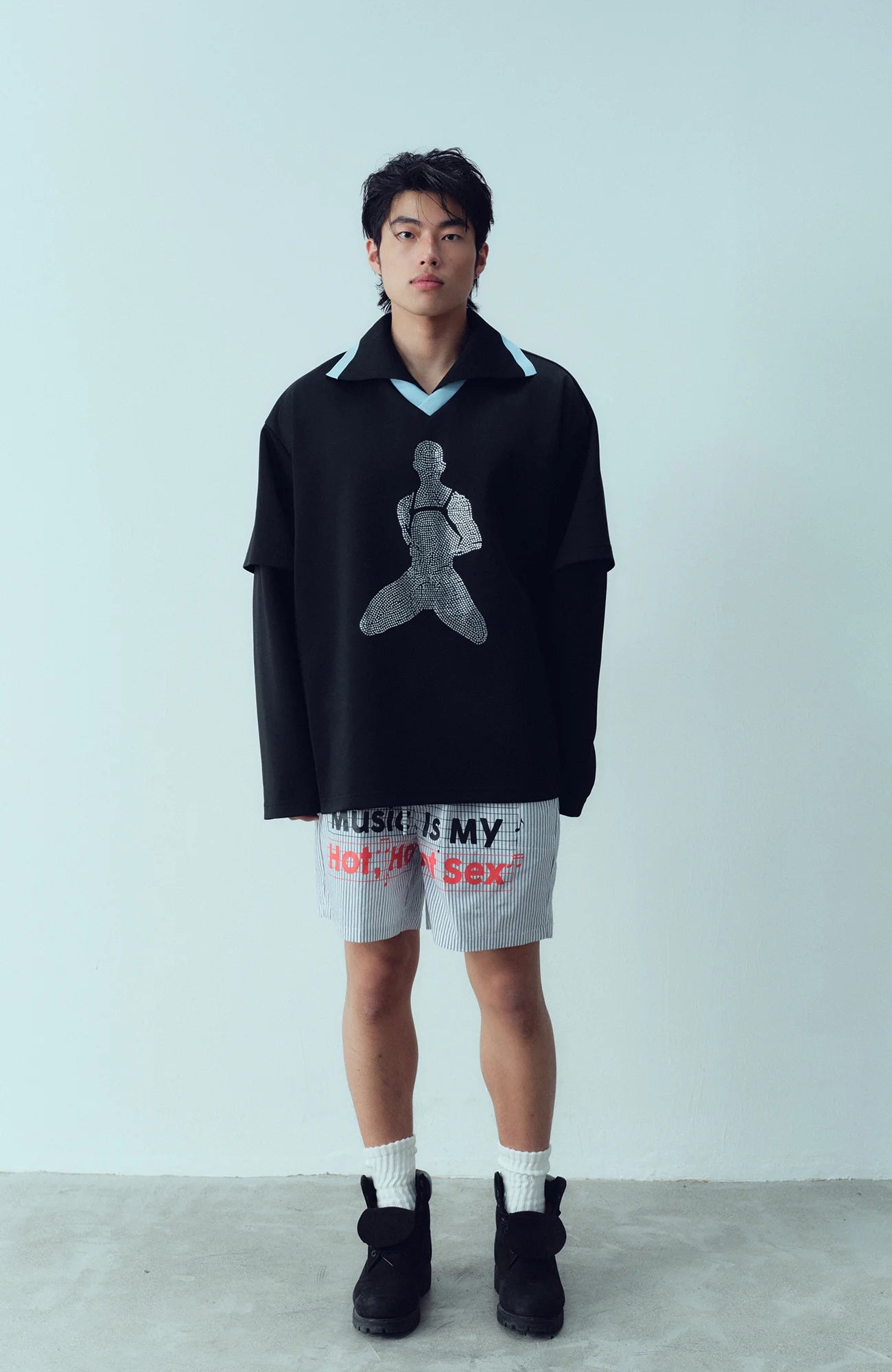 KADAKADA Diamond Graphic Layered Jersey