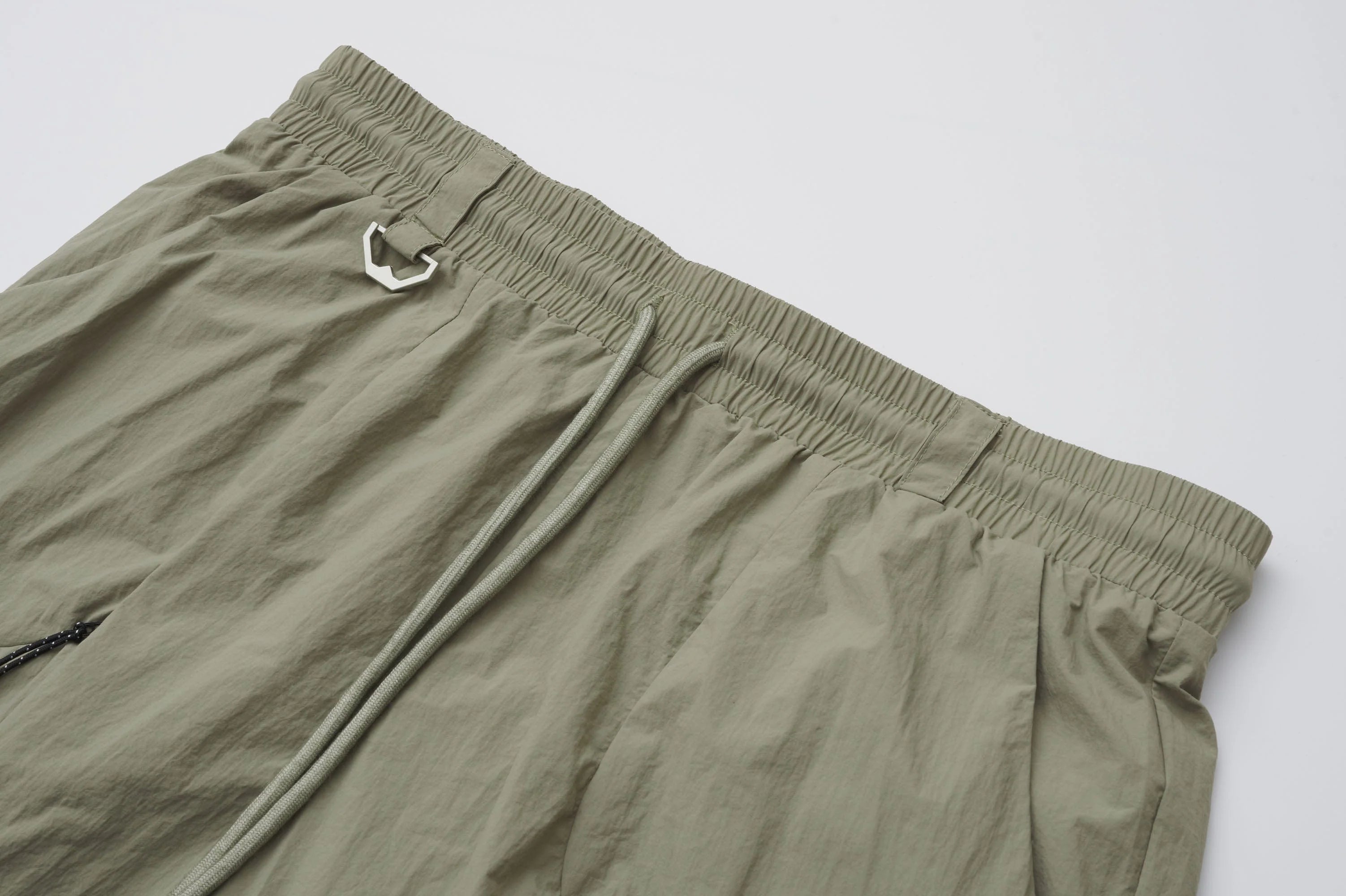 CATSSTAC Utility Crinkled Zip-Pocket Shorts