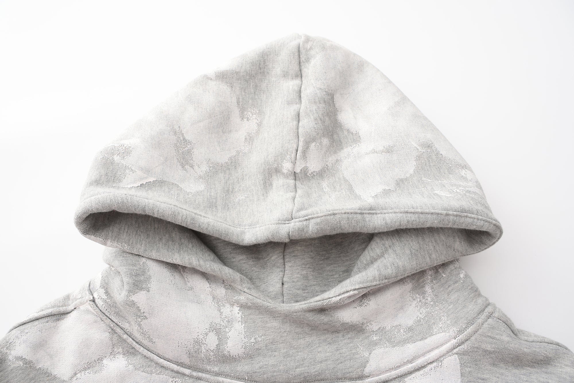 LUUUCAM Brush-Paint Faded Logo Hoodie