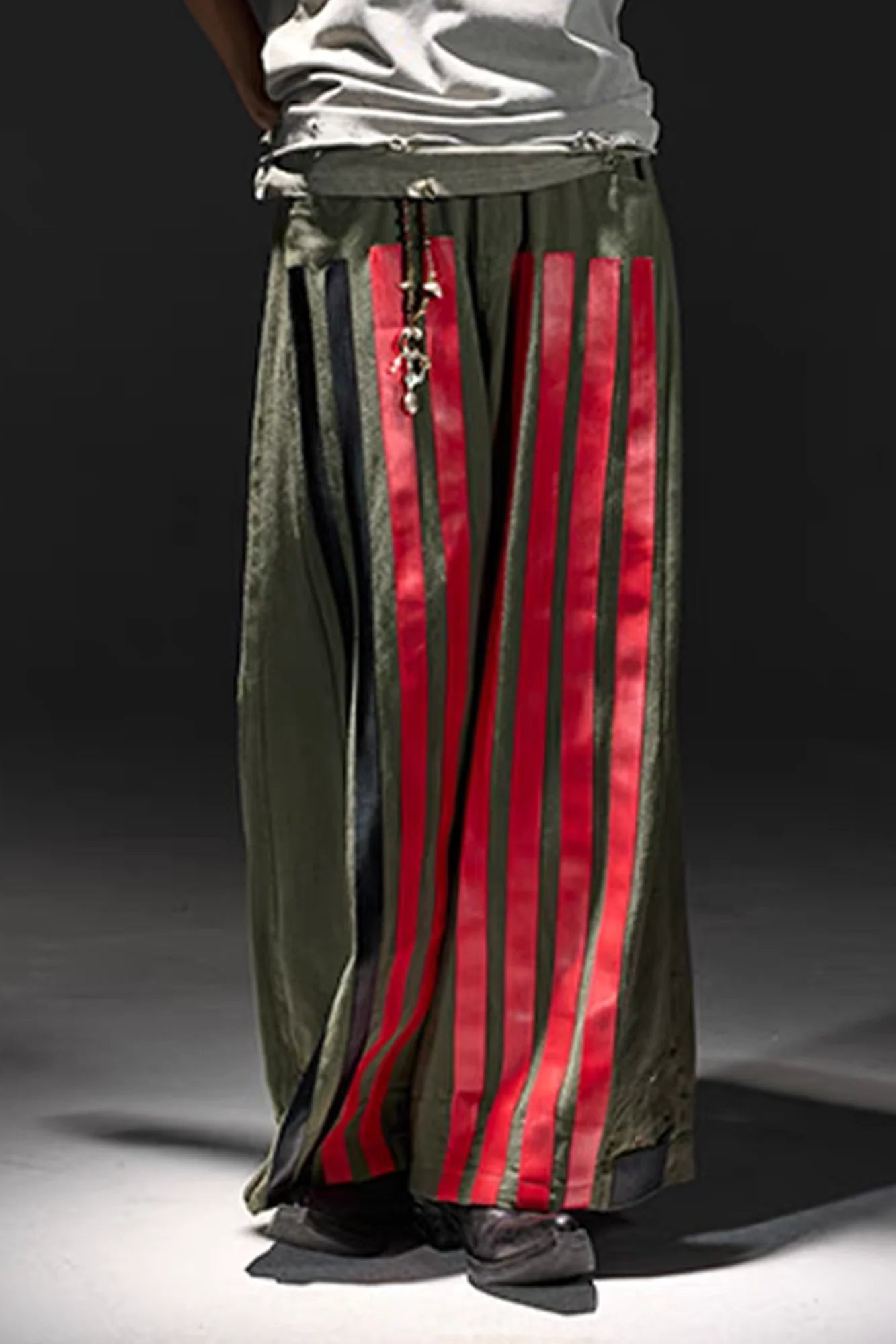 NOTHINGNESS WORLD Four-Stripe Wide-Leg Sweatpants