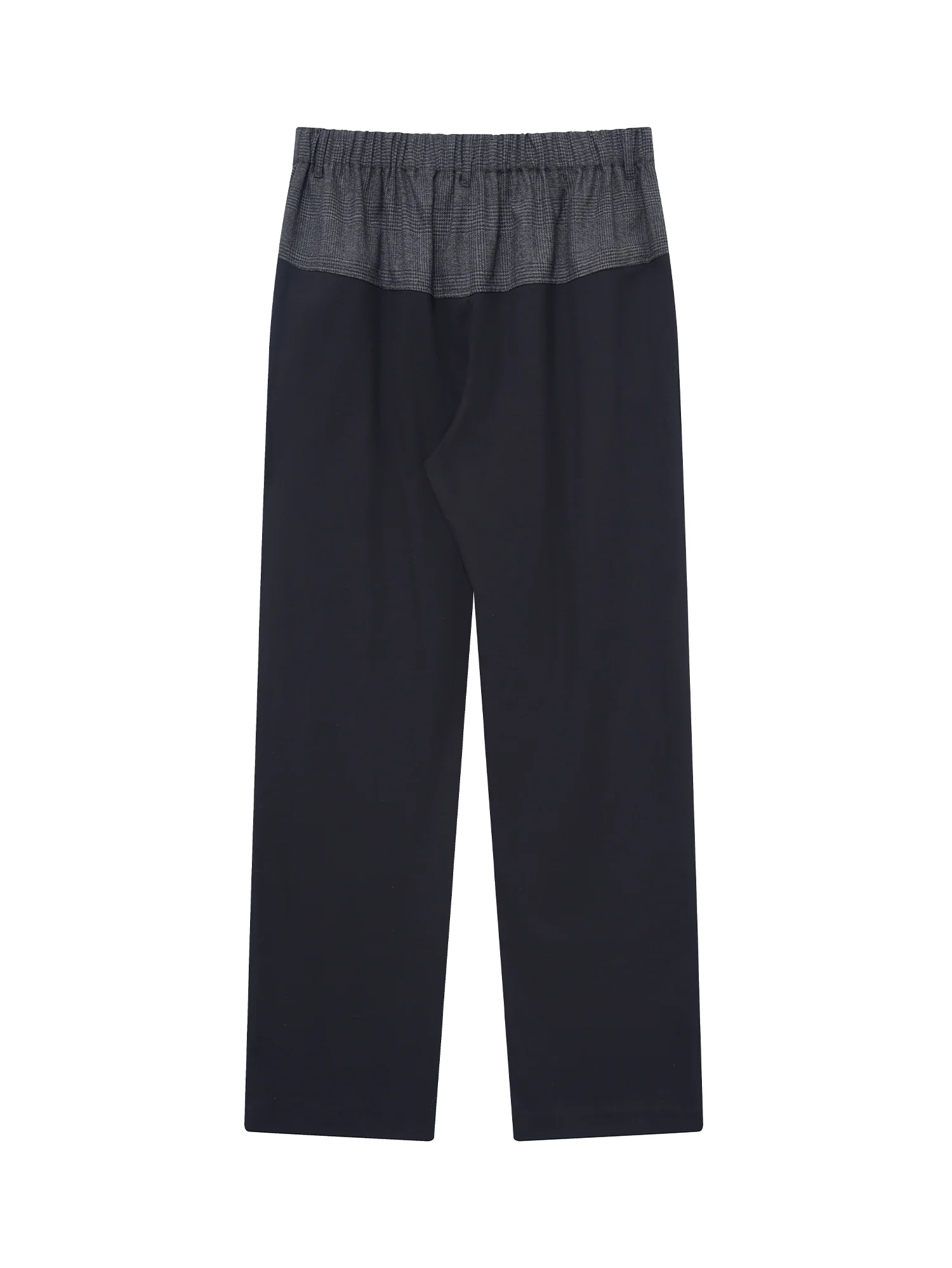 OUYANG WENJUN Contrast Spliced Elastic-Waist Trousers