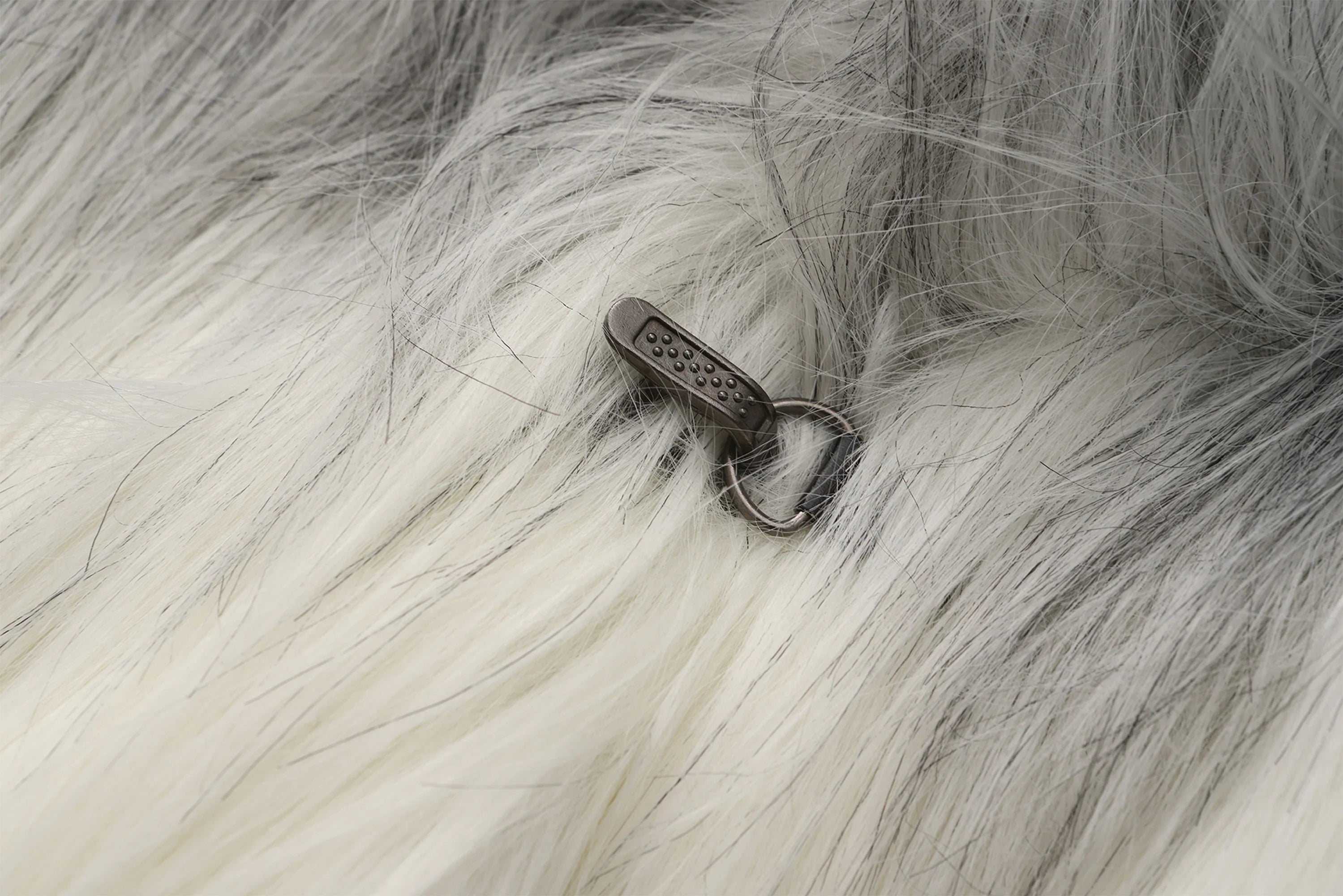 VANN VALRENCE Gradient Mane Faux Fur Maxi Coat