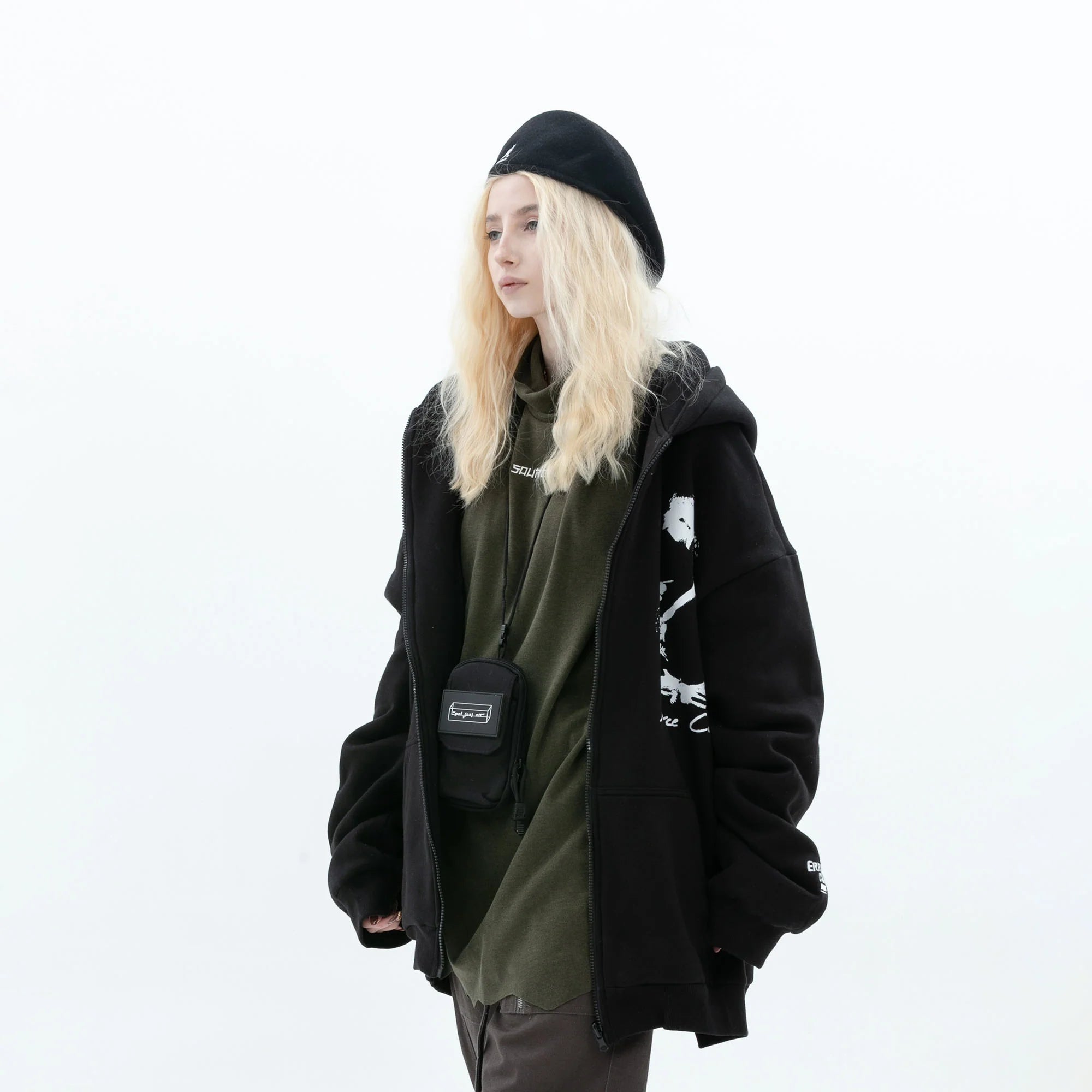 ERROR CODE ROBOT Fleetwood Mac Graphic Oversized Hooded Jacket